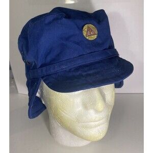 Vintage Romanian POLICE SURPLUS PATROL Hat Cap W/METAL PIN STAR